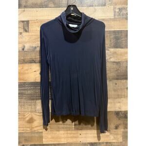 Calvin Klein Women’s Faux Turtleneck Top – Black – Size Medium – Used